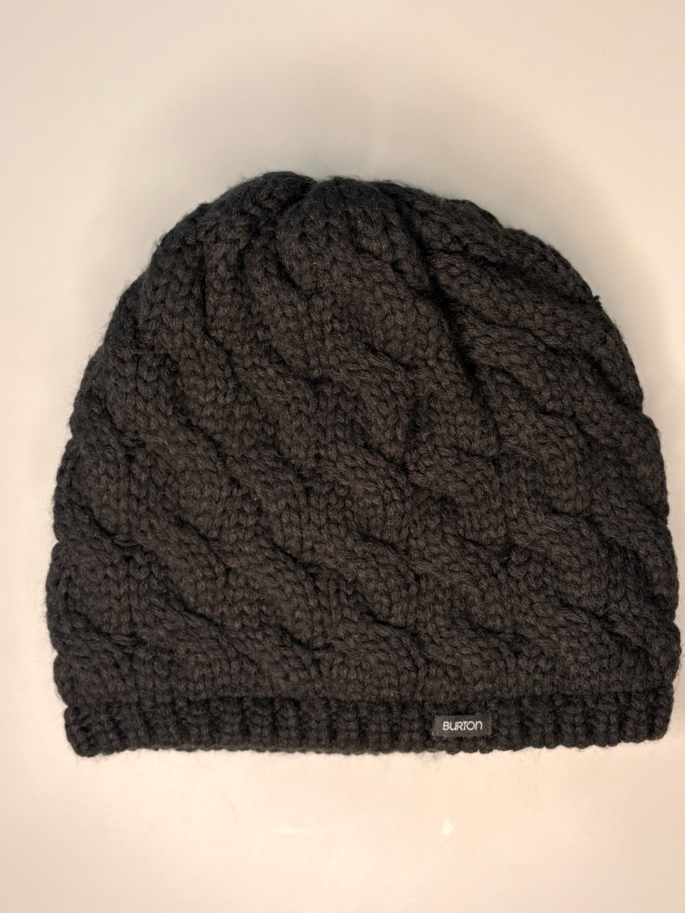 Burton Black Cable Knit Beanie One Size Winter Hat
